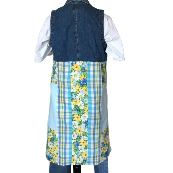 Handmade Patchwork Duster, S-M: Upcycled Boho Floral Spring Layering Jacket - Picture 3 of 12